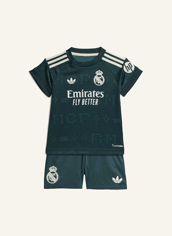 adidas REAL MADRID 26/27 KIDS AUSWÄRTSAUSRÜSTUNG GRÜN