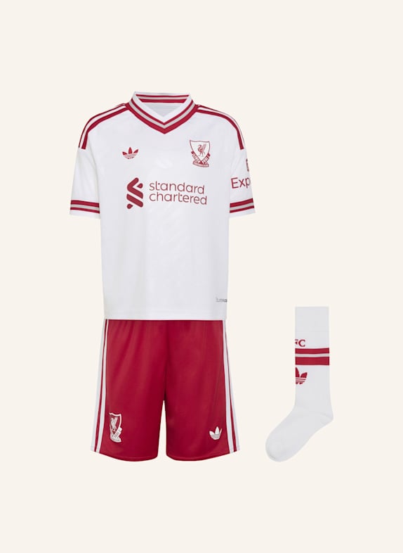 adidas FC LIVERPOOL 26/27 KIDS AUSWÄRTSAUSRÜSTUNG WEISS