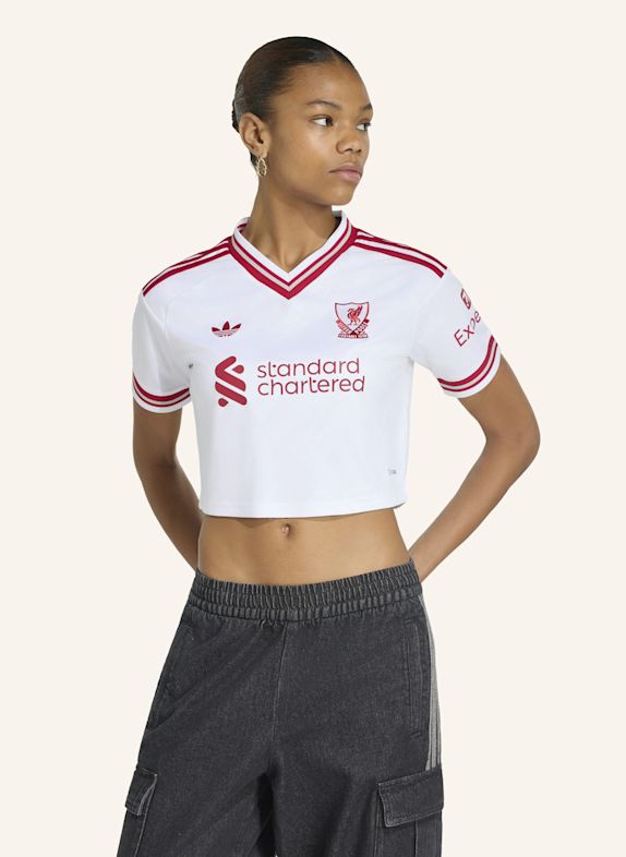 adidas LIVERPOOL FC 26/27 KÜRZER GESCHNITTENES AUSWÄRTSTRIKOT WEISS