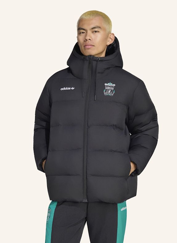 adidas LIVERPOOL FC EQT DAUNENJACKE SCHWARZ