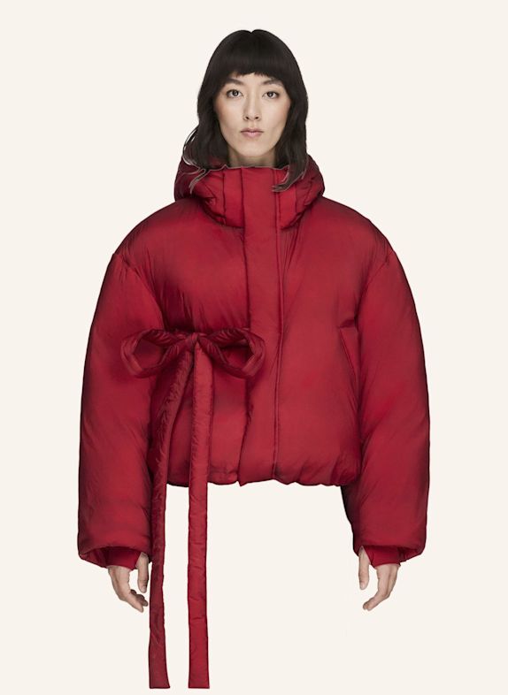 Y-3 Y-3 PUFFER JACKE, KAPUZE ROT
