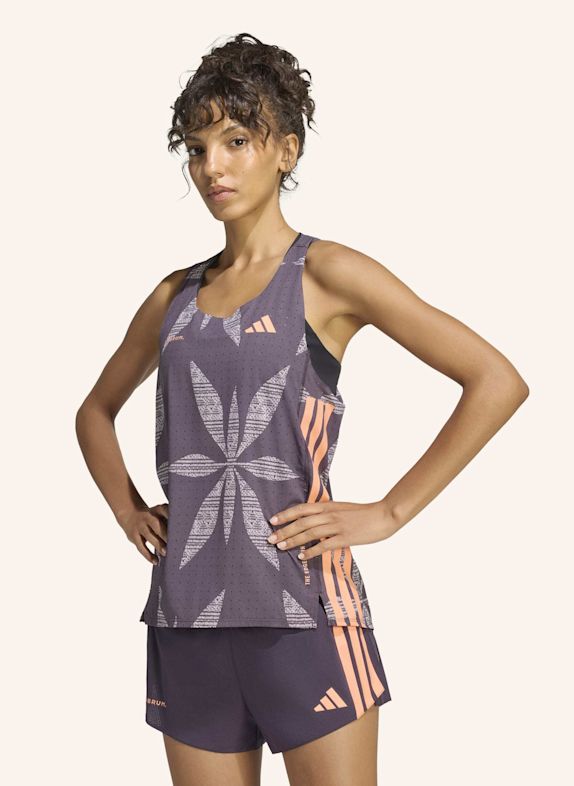 adidas ADIDAS RUNNING X LABRUM SINGLET SCHWARZ / LILA