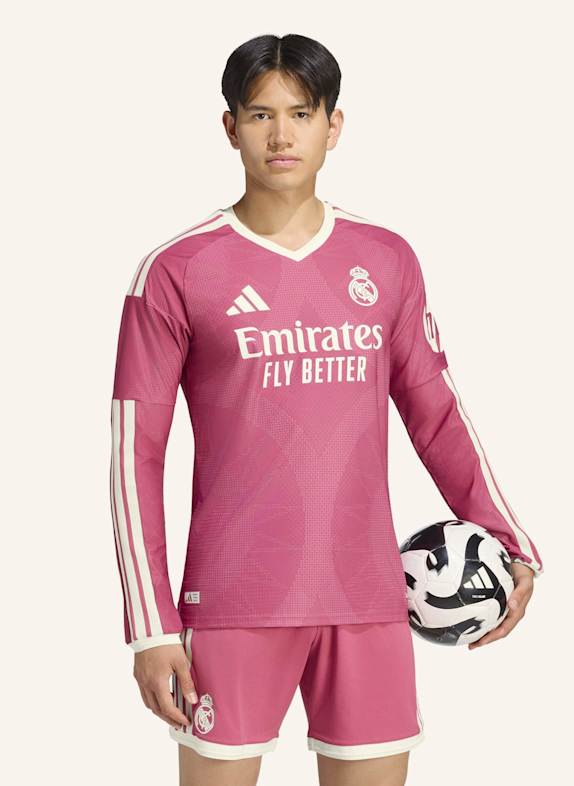 adidas REAL MADRID 26/27 AUTHENTIC AUSWEICHTRIKOT, LANGÄRMELIG ROSA