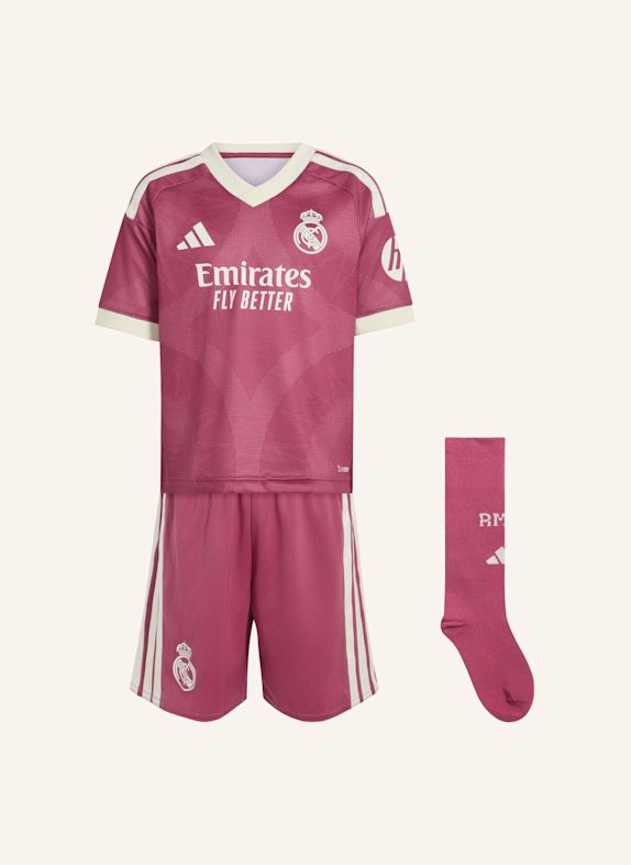 adidas REAL MADRID 26/27 KIDS AUSWEICHAUSRÜSTUNG ROSA
