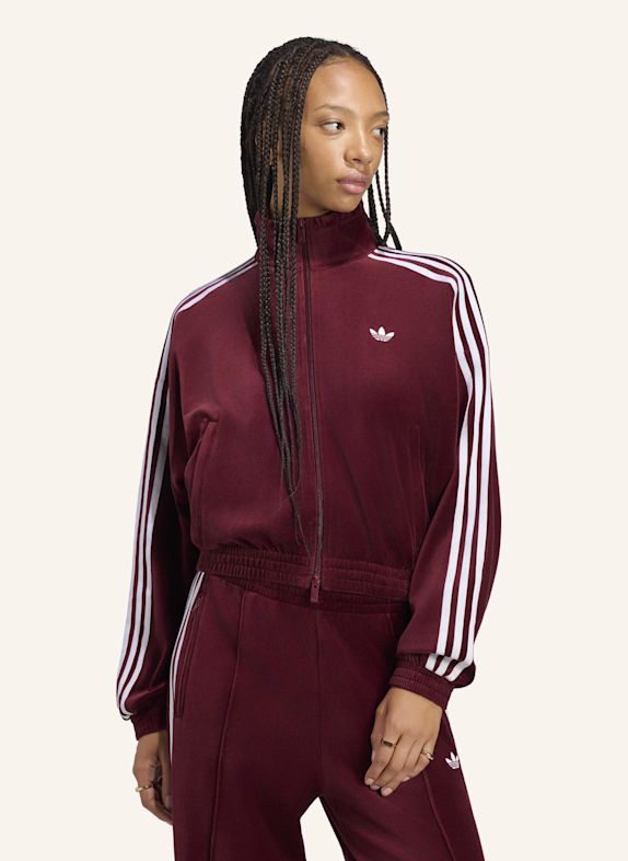 adidas Originals VELOURS TRACK TOP, PLISSIERT ROT