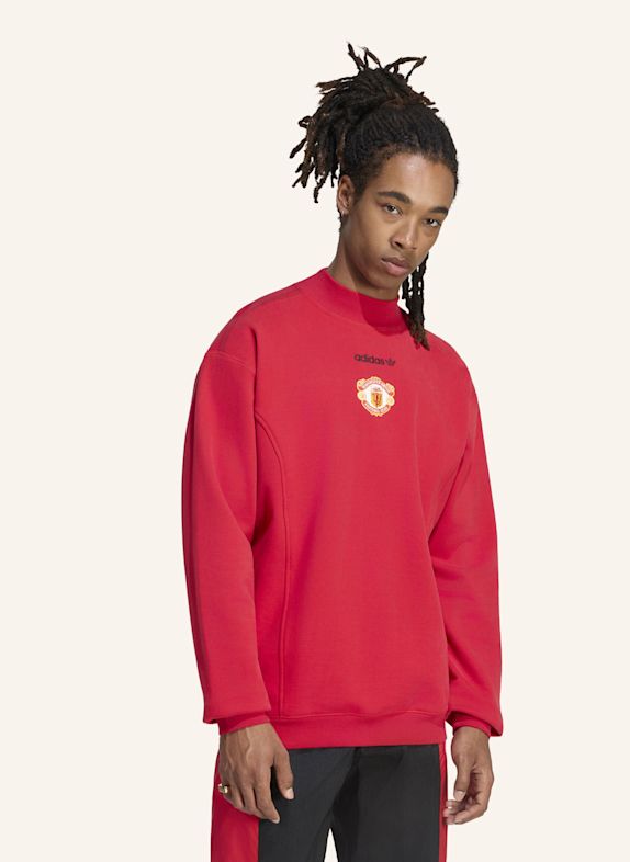 adidas MANCHESTER UNITED EQT SWEATSHIRT ROT