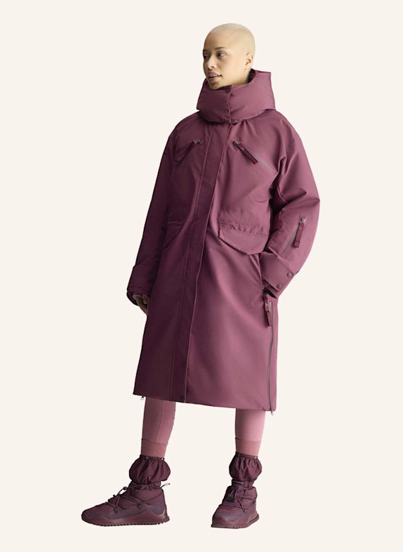 adidas by Stella McCartney Mantel ADIDAS BY STELLA MCCARTNEY LONG PADDED mit abnehmbarer Kapuze ROT