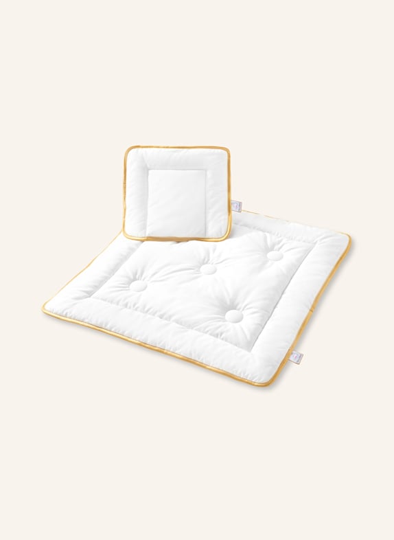 FRAU HOLLE Bettdecke-Kissen-Set BABY WEISS