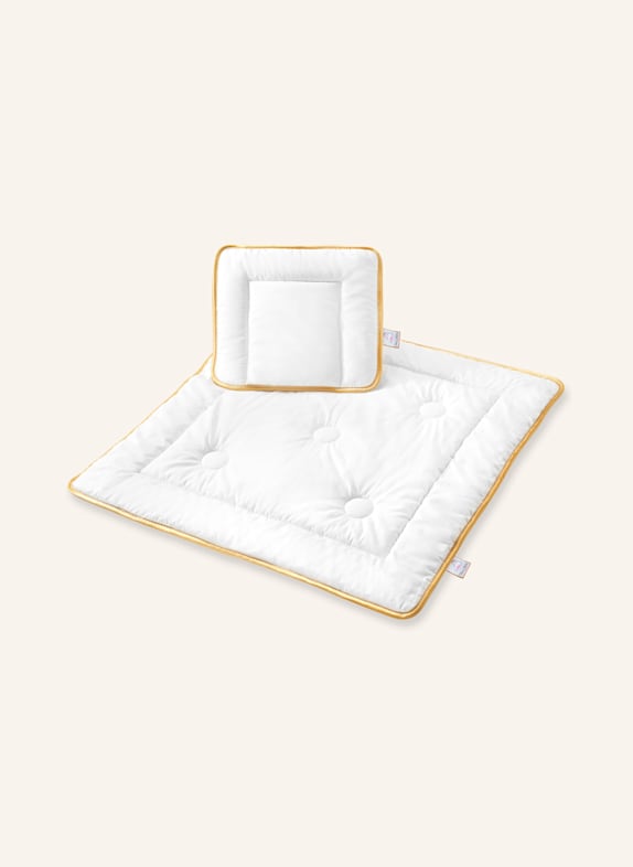 FRAU HOLLE Bettdecke-Kissen-Set BABY WEISS
