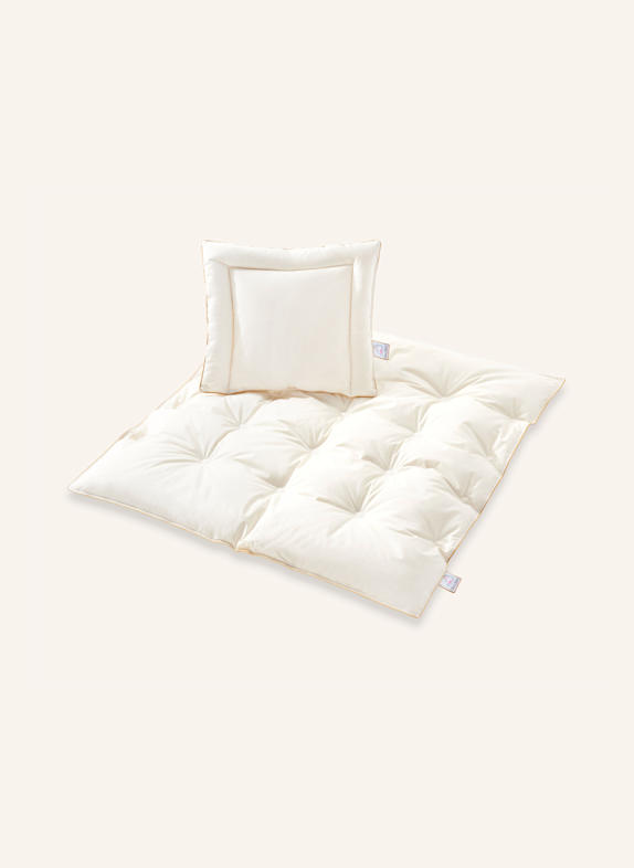FRAU HOLLE Bettdecke-Kissen-Set BABY WEISS