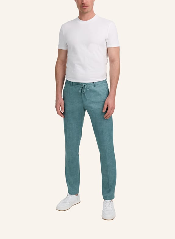 ZUITABLE Anzughose DISPARTAFLEX Slim Fit aus Jersey DUNKELGRÜN