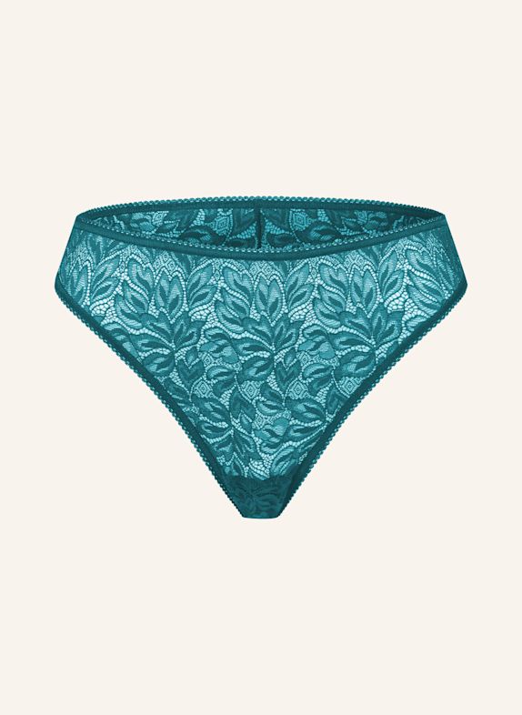 erlich textil Iconic Lace Brazil Slip aus Spitze - florales Motiv BLAU / GRÜN