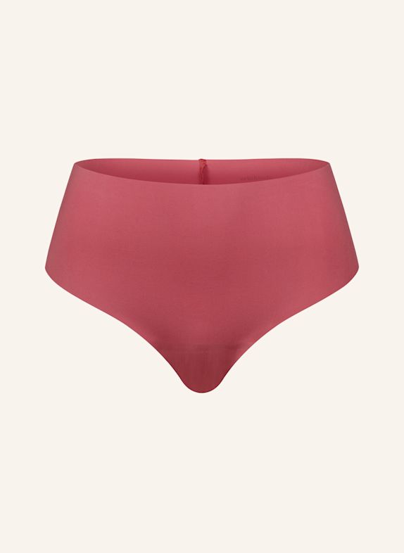 erlich textil Light Touch High Waist Brazil String mit weichem Modal - nahtlose Kanten ROSA / ROT