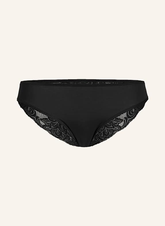 erlich textil 3er Pack Sophie schwarz mit Spitze aus Modal SCHWARZ