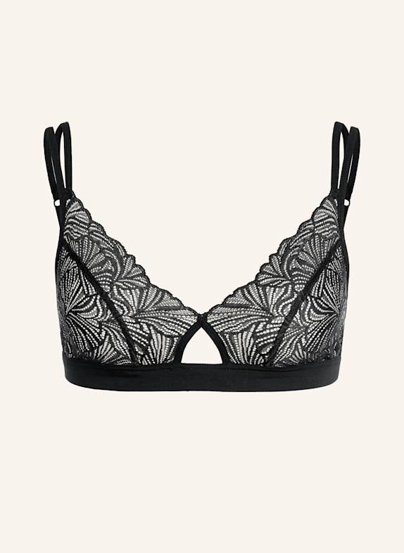 erlich textil Bustier FLUID LACE CUT-OUT BRALETTE SCHWARZ