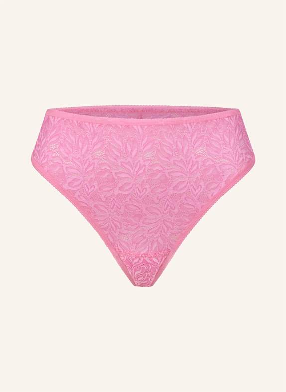 erlich textil String ICONIC LACE HIGH WAIST BRAZIL STRING ROSA