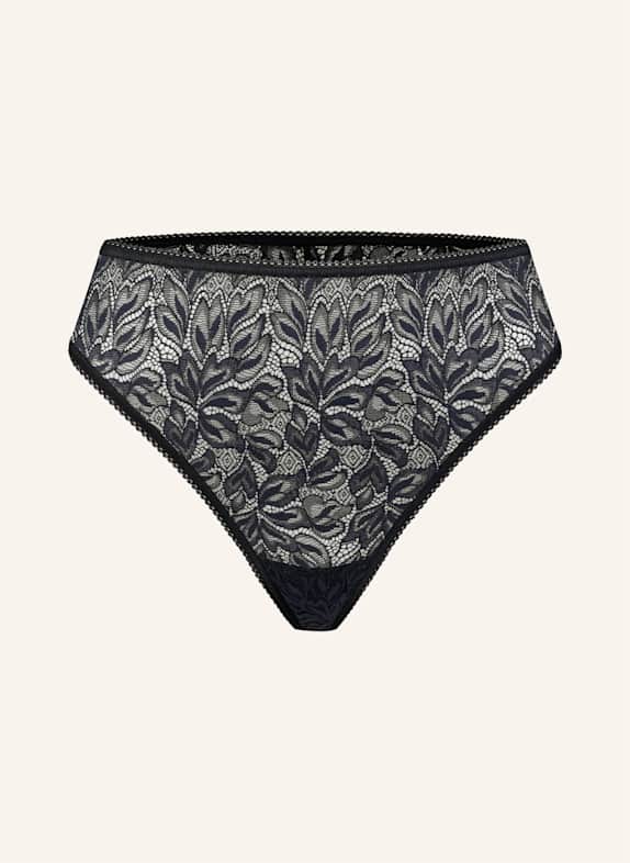 erlich textil String ICONIC LACE HIGH WAIST BRAZIL STRING SCHWARZ