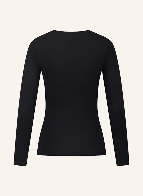erlich textil Light Touch schmales Langarmshirt mit Lyocell - seidig weich SCHWARZ