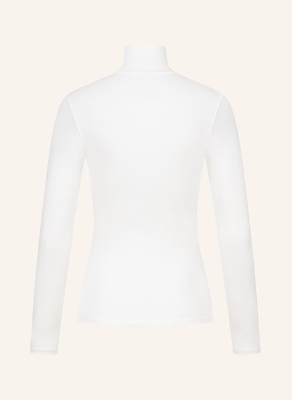 erlich textil Light Touch Rollkragen Langarmshirt mit weichem Lyocell BEIGE / WEISS