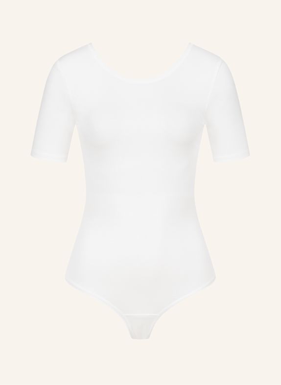erlich textil Light Touch Body mit Rückenausschnitt aus weichem Lyocell BEIGE / WEISS