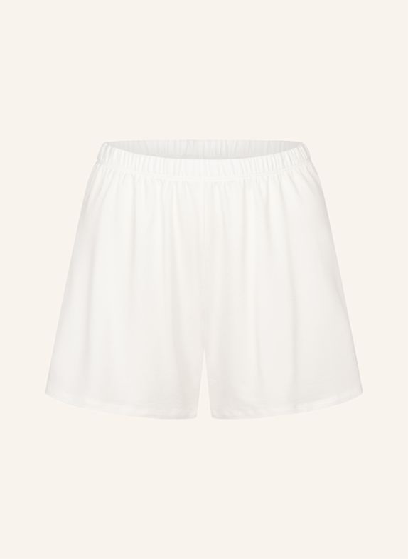 erlich textil Light Touch kurze Schlafhose aus Lyocell - seidig weich BEIGE / WEISS