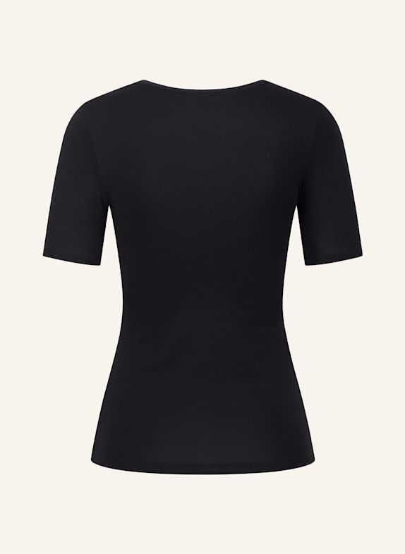 erlich textil Light Touch tiefausgeschnittenes T-Shirt mit Lyocell - seidig weich SCHWARZ