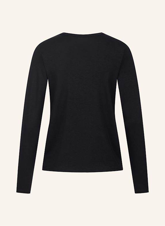 erlich textil Light Touch lockeres Langarmshirt mit Lyocell - seidig weich SCHWARZ