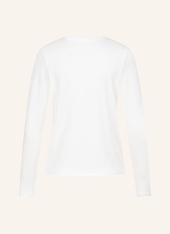 erlich textil Light Touch lockeres Langarmshirt mit Lyocell - seidig weich BEIGE / WEISS