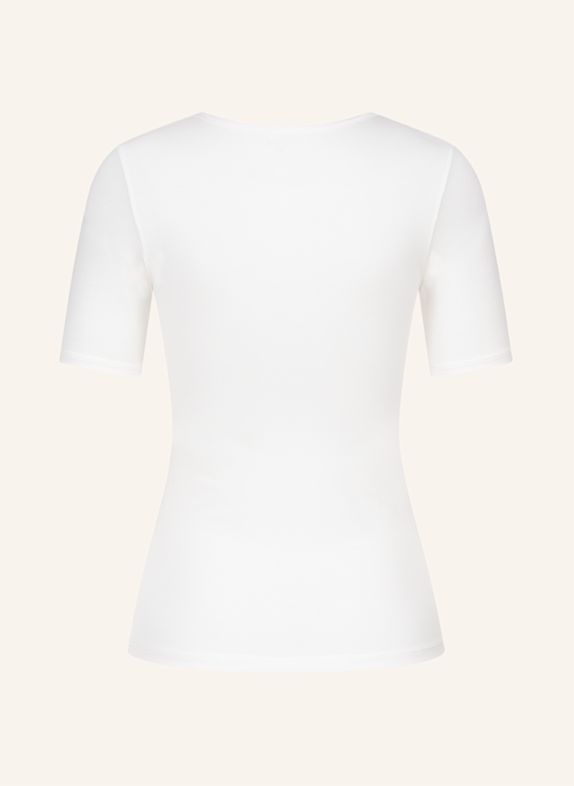 erlich textil Light Touch tiefausgeschnittenes T-Shirt mit Lyocell - seidig weich BEIGE / WEISS