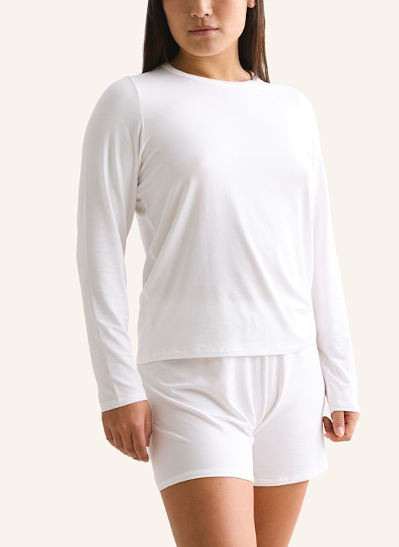 erlich textil 2er Pack Light Touch lockeres Langarmshirt mit Lyocell - seidig weich BEIGE / WEISS