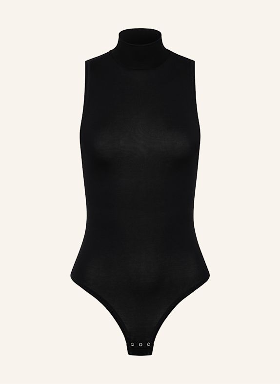 erlich textil Light Touch Stehkragen Body aus weichem Lyocell SCHWARZ