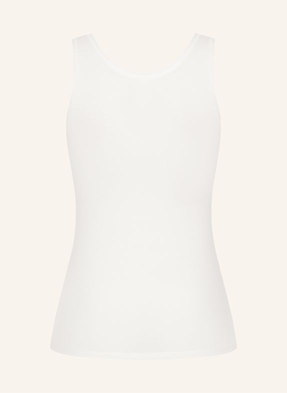 erlich textil Light Touch Tanktop mit weichem Lyocell, seidig fein elastisch BEIGE / WEISS
