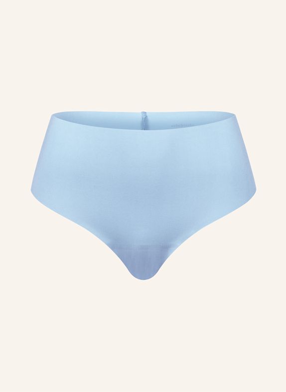 erlich textil 3er Pack Light Touch High Waist Brazil String aus weichem Modal - nahtlose Kanten BLAU