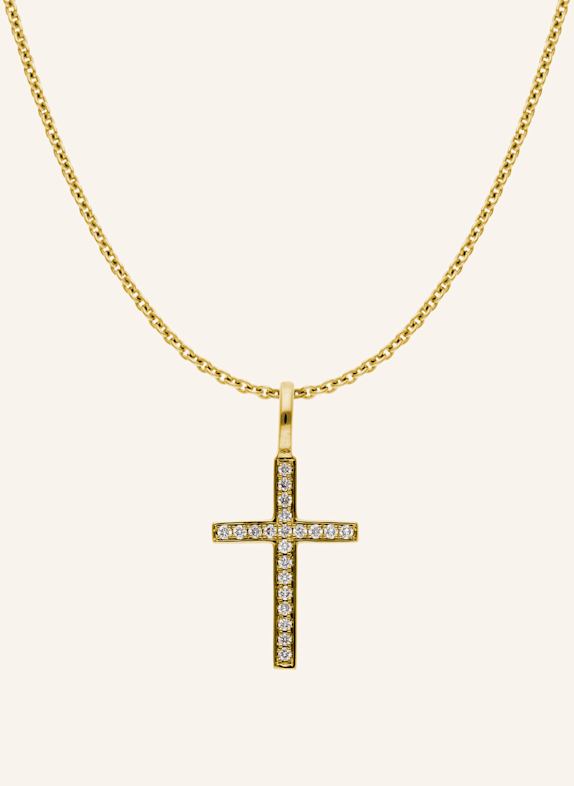 CADA Kette SMALL TURIN CROSS GOLD