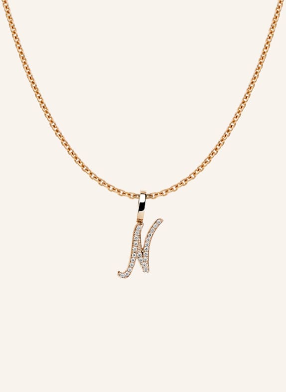 CADA Kette TINY DIAMOND LETTER N ROSÉGOLD