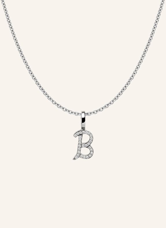 CADA Kette TINY DIAMOND LETTER B WEISSGOLD