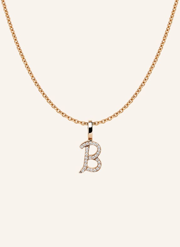CADA Kette TINY DIAMOND LETTER B ROSÉGOLD