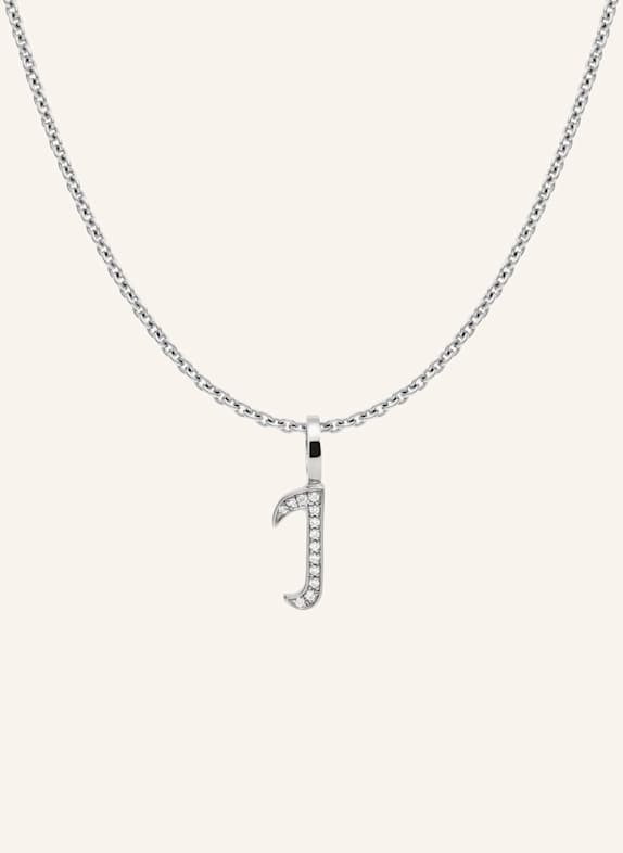 CADA Kette TINY DIAMOND LETTER I WEISSGOLD