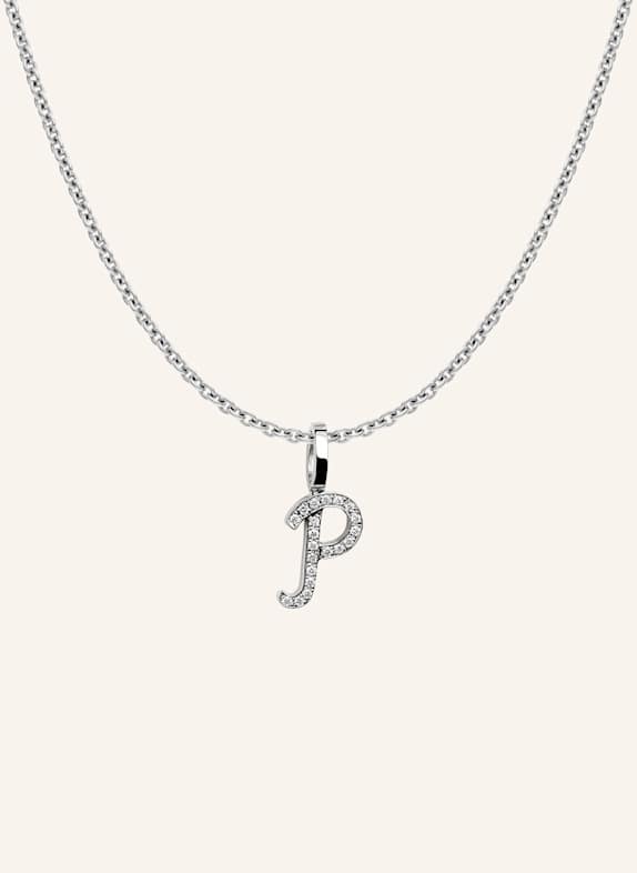 CADA Kette TINY DIAMOND LETTER P WEISSGOLD