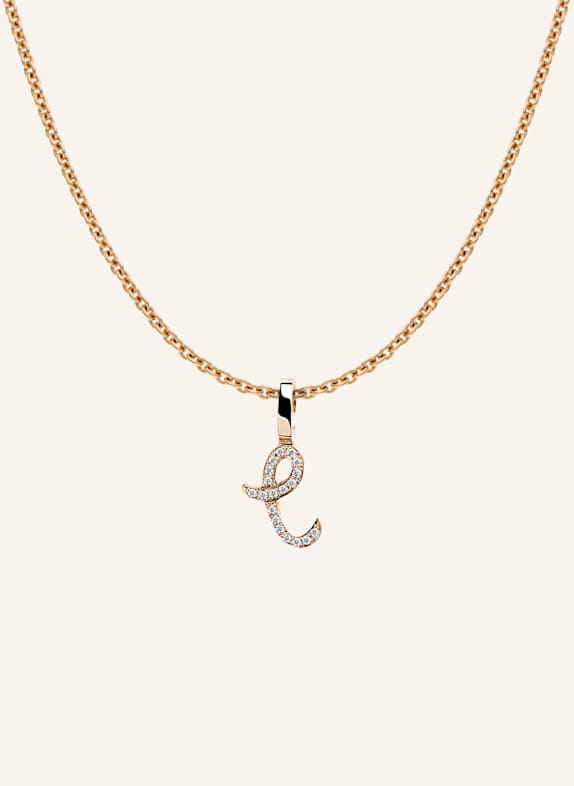 CADA Kette TINY DIAMOND LETTER C ROSÉGOLD