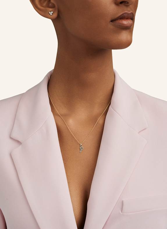 CADA Kette TINY DIAMOND LETTER P ROSÉGOLD