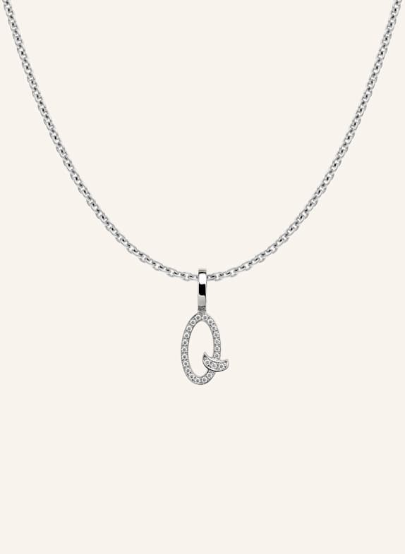 CADA Kette TINY DIAMOND LETTER Q WEISSGOLD