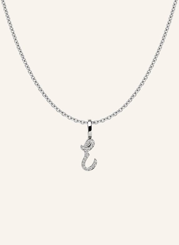 CADA Kette TINY DIMOND LETTER E WEISSGOLD