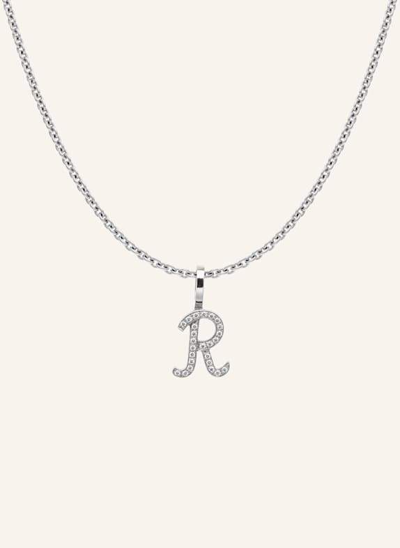 CADA Kette TINY DIAMOND LETTER R WEISSGOLD