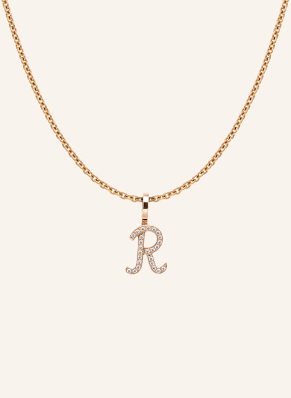 CADA Kette TINY DIAMOND LETTER R ROSÉGOLD