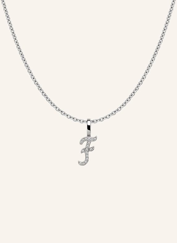 CADA Kette TINY DIAMOND LETTER F WEISSGOLD
