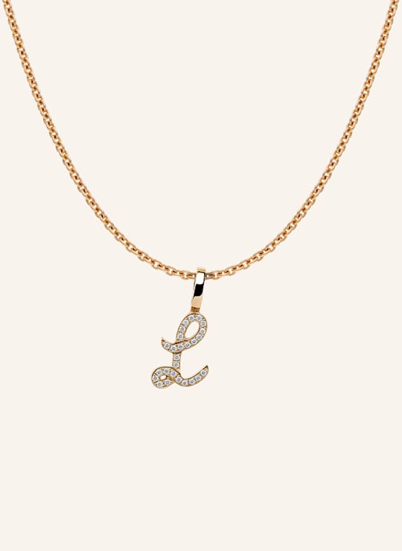 CADA Kette TINY DIAMOND LETTER L ROSÉGOLD
