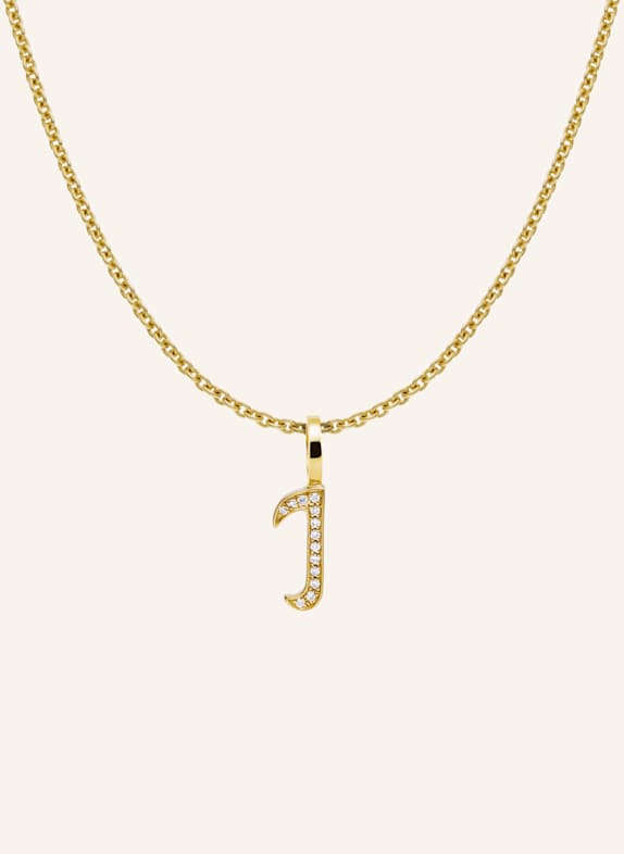 CADA Kette TINY DIAMOND LETTER I GOLD