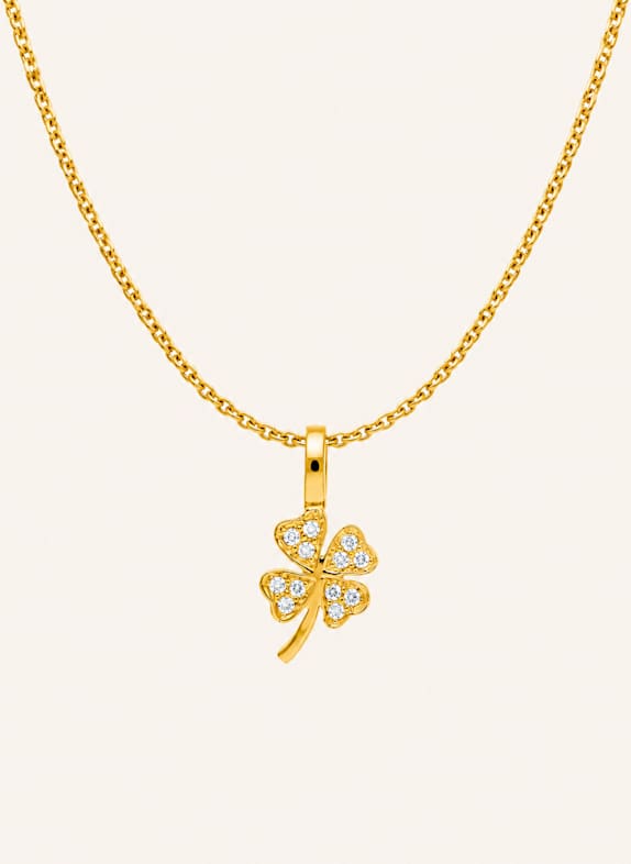 CADA Kette TINY LUCKY CLOVER GOLD