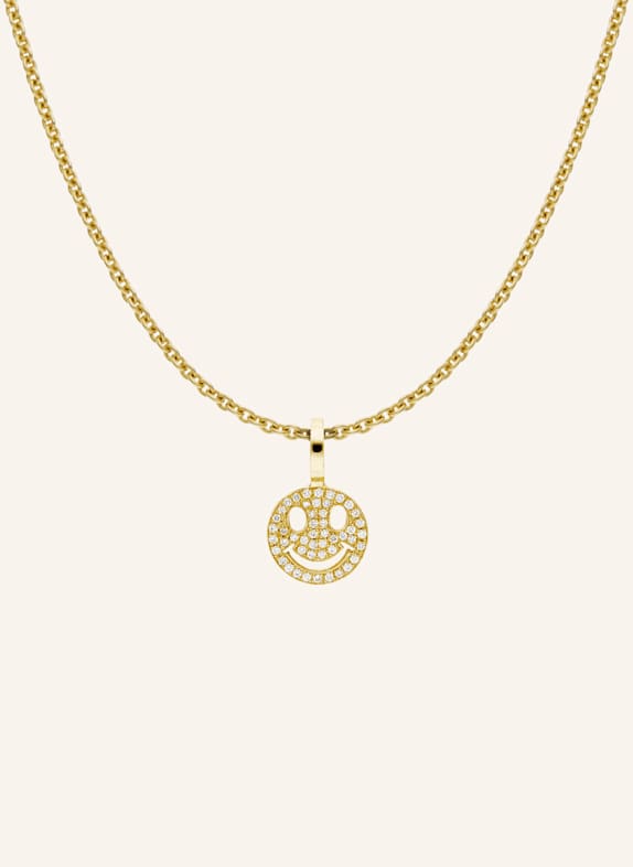 CADA Kette TINY SMILING FACE GOLD